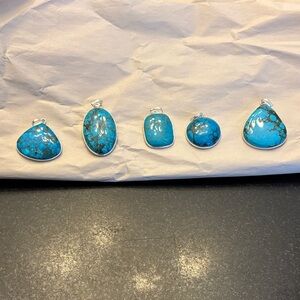 Turquoise Stone Pendants (priced per piece)